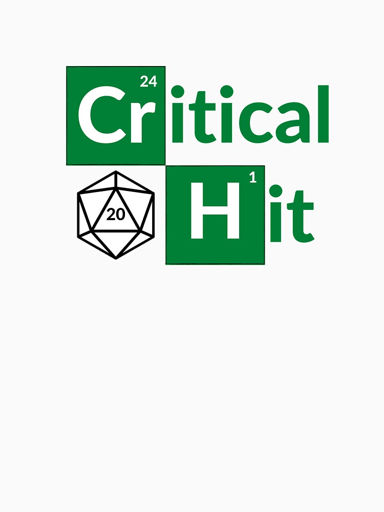 DnD dungeons and dragons critical hit design by AverageApparel