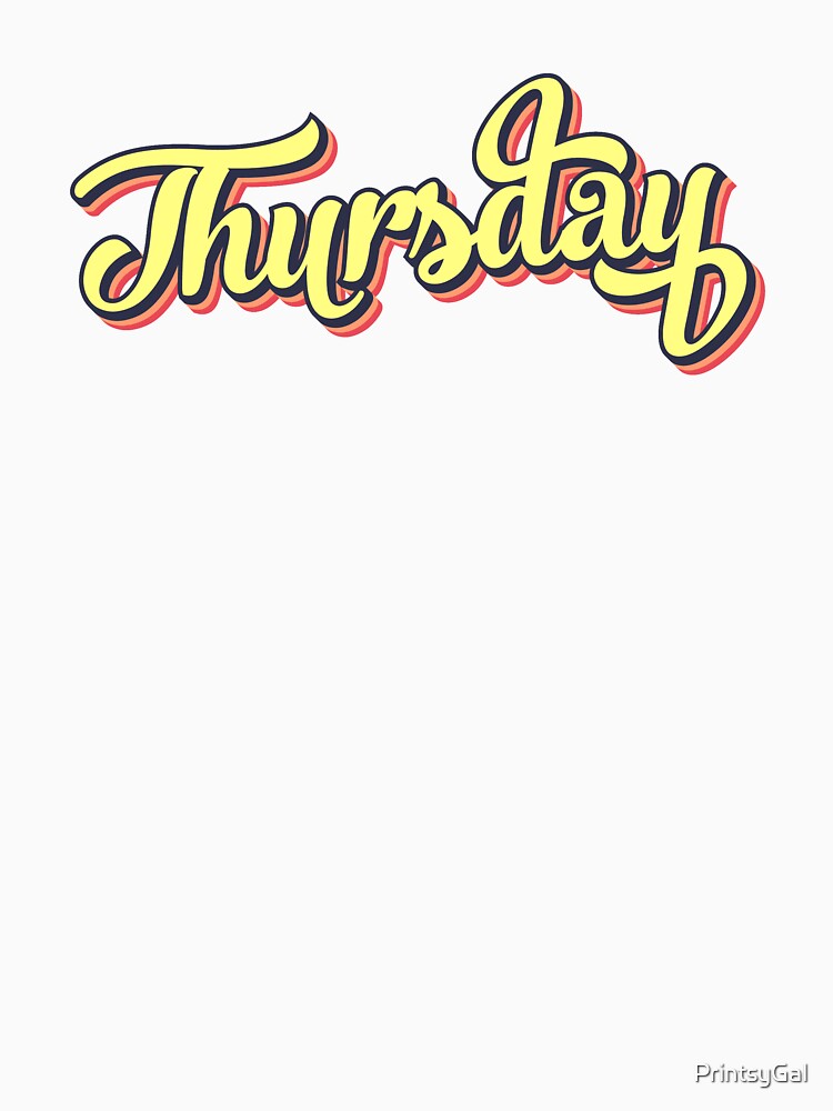 Retro colorful font thursday by PrintsyGal