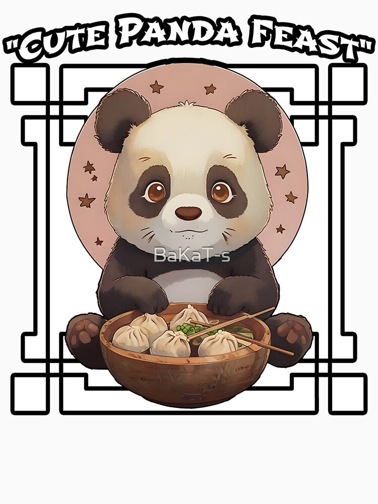 "Cute Panda Feast" by BaKaT-s