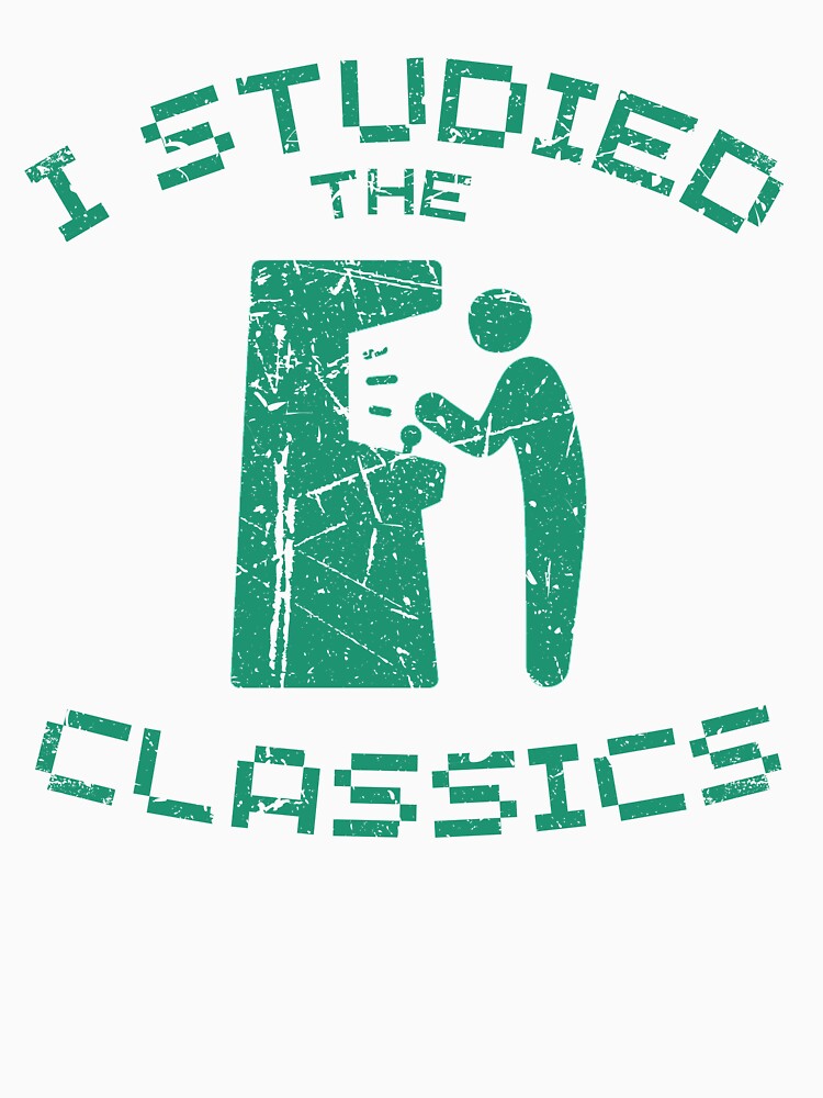80s Retro Arcade Gamer "I Studied the Classics" by The Masked Designer