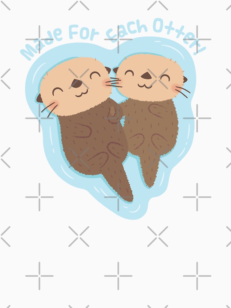 Cute Sea Otters Holding Hands, Made For Each Otter by rustydoodle