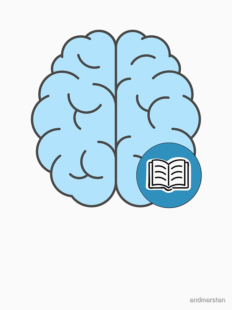 Brain Loves Books (Blue) by andmarstan