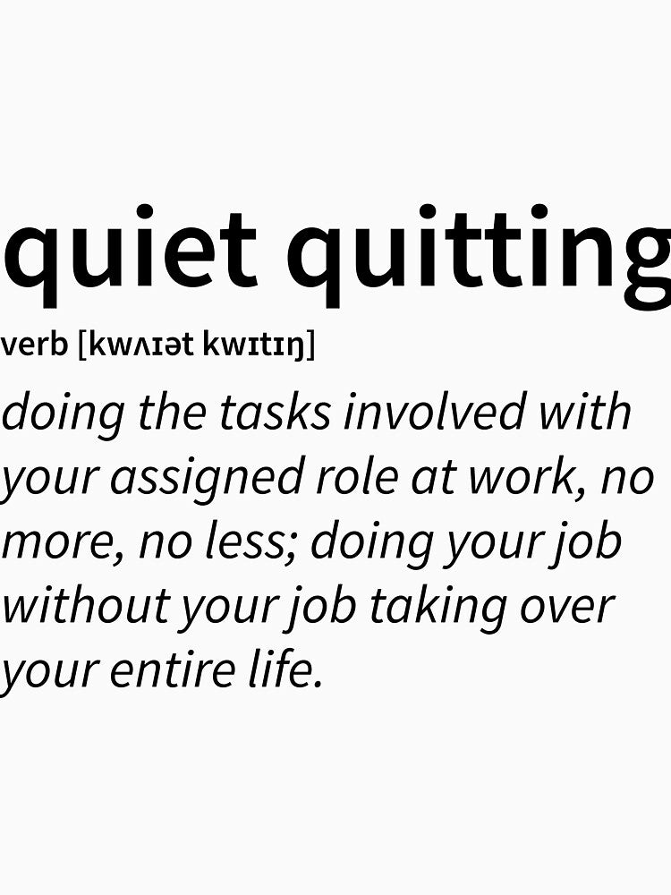 Quiet Quitting Definition by Emote Bot