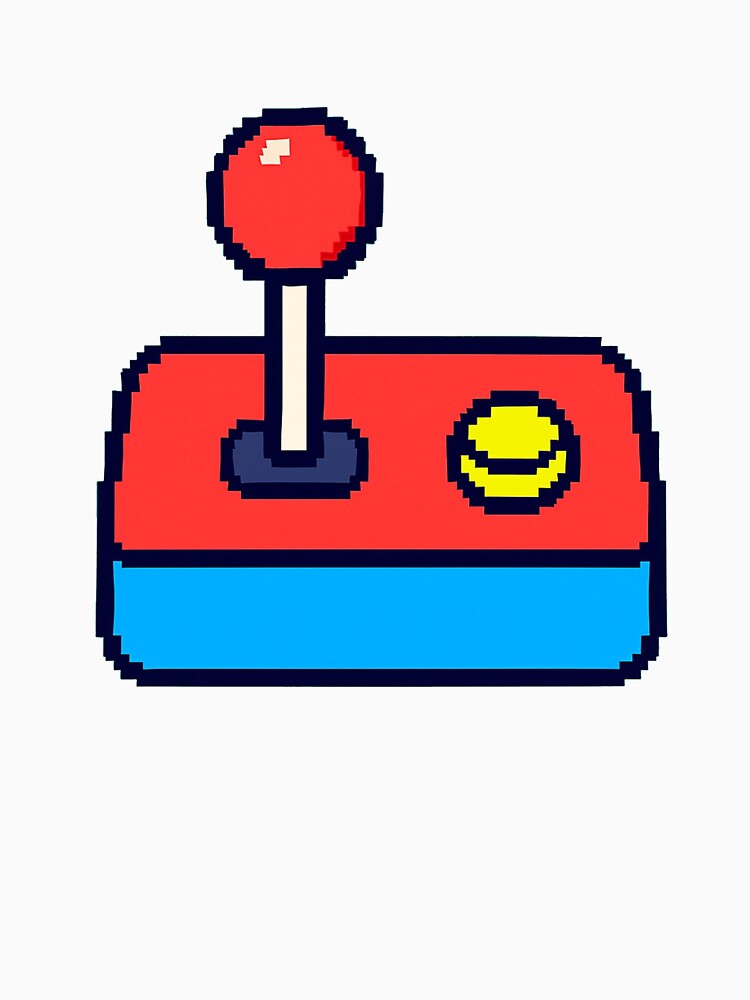 Classic Arcade Joystick, Retro Gaming Art by E.D.CH designs.