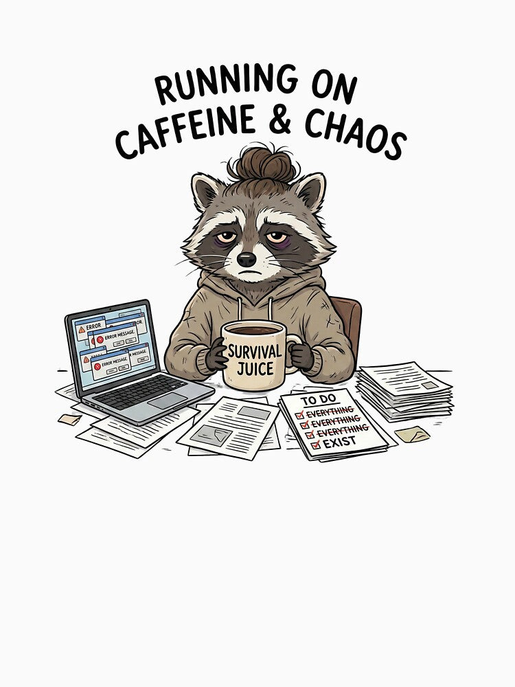Running on Caffeine and Chaos Raccoon by FiltroLens