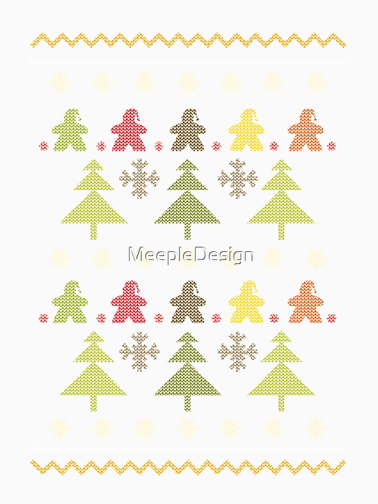 Christmas Sweater Board Game Meeples - Board Games Design - Gaming Art by MeepleDesign