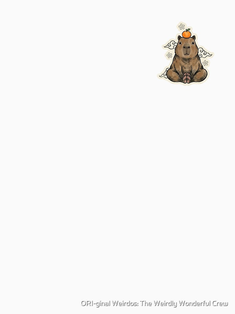 Yoga Capybara Butterfly Pose Sticker - Cute Japanese Aesthetic Zen Animal Art by ORI-ginal Weirdos: The Weirdly Wonderful Crew