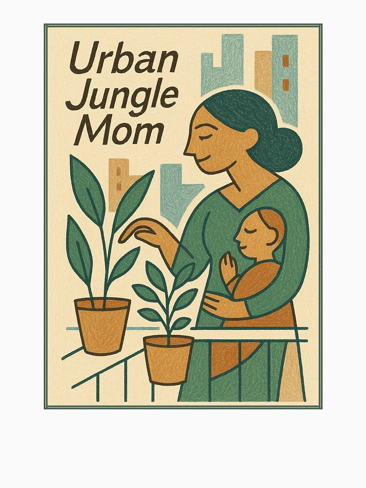 Urban Jungle Mom Raising Plants & Kid by InkMarks