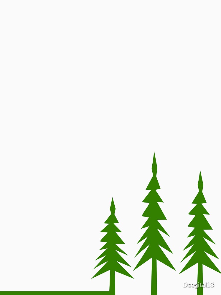 Minimalist Tree Forest - Simple abstract green design by Deegital18