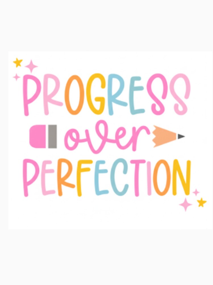 Progress Over Perfection – Motivational Teacher Quote | Positive Growth Mindset Classroom Decor by ArtiVibeAura