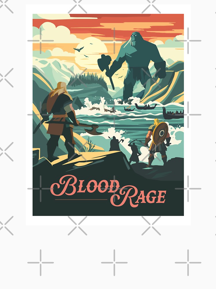 BLOOD RAGE - Inspired Poster / Retro Board Game Poster / Wall Art Print / Fantasy, Board Game, RPG, DnD / Home Decor Gift Idea by RoleplayRealm