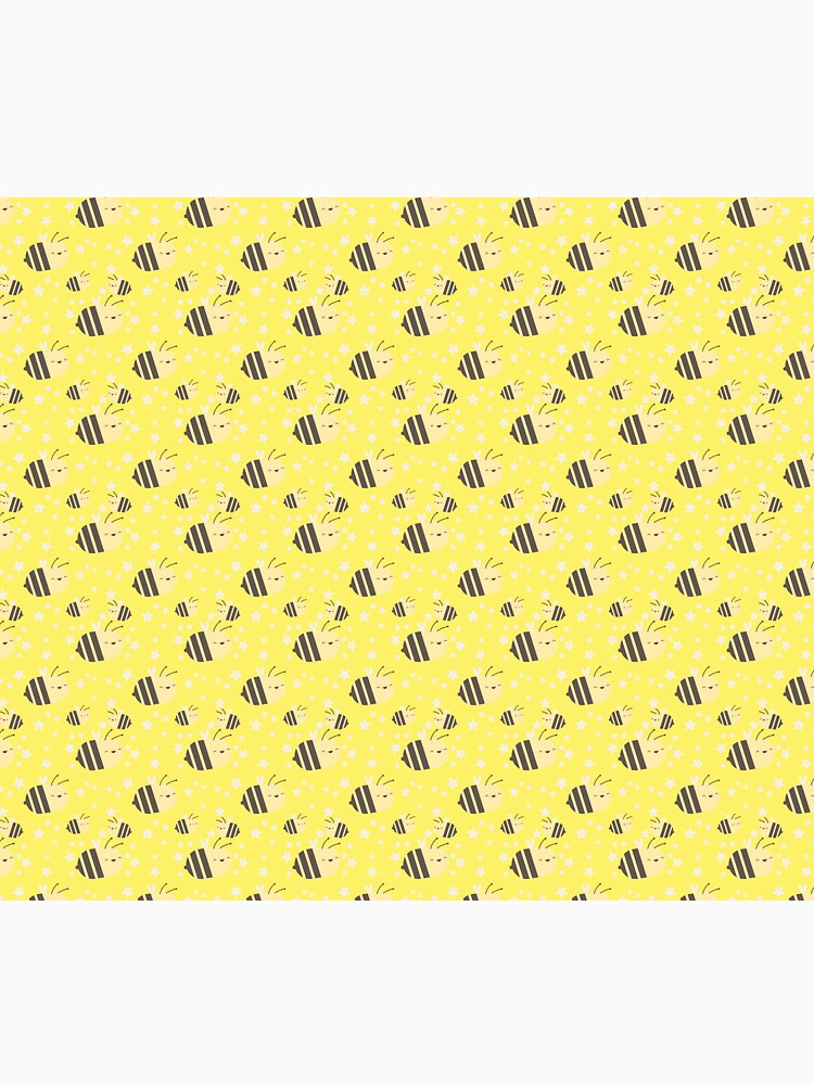 Happy Bumble Bees Yellow Pattern by Katemunns