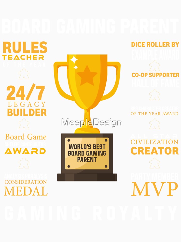 Board Gaming Parent Royalty - Board Game Inspired Graphic - Tabletop Gaming  - BGG - Fathers & Mothers Day by MeepleDesign