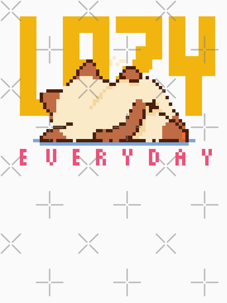 Lazy Everyday - Sleeping Siamese Cat by bitwoofstudio
