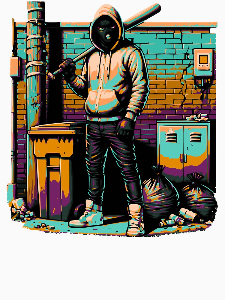 Neon Street Vigilante – Retro Urban Arcade Style Design by onlin3boutiqu3