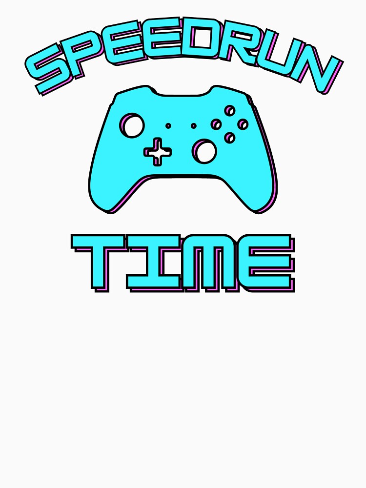 Speedrun Time Controller Design – Neon Gaming Graphic by PHRASEandSTYLE