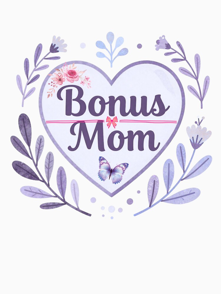 Bonus Mom Heart Floral by BonusFamilyCollective