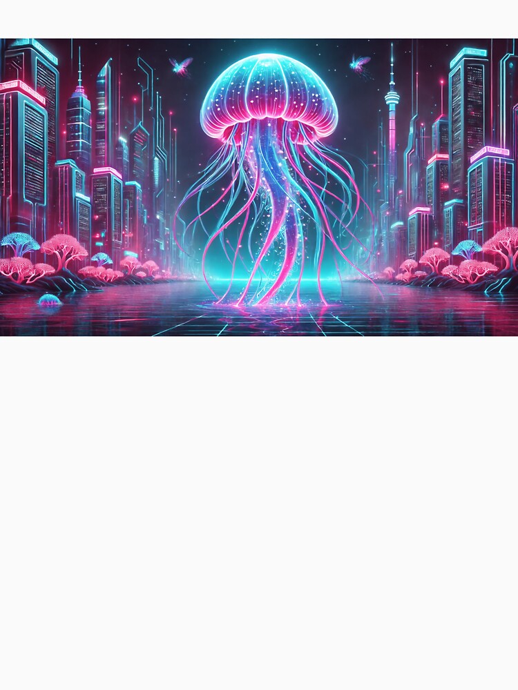 Cyberpunk Glowing Jellyfish by GabrielWest