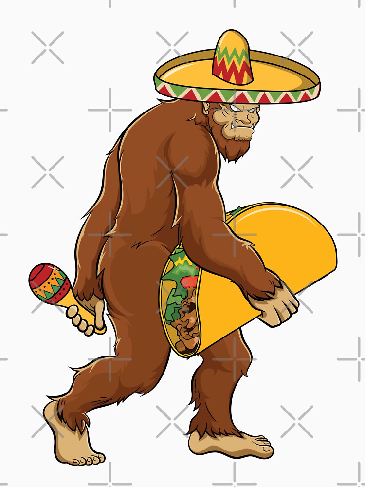 Taco Cinco De Mayo Mexican Funny Bigfoot by mejeoshop