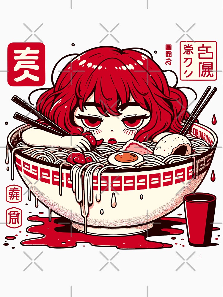 spicy Anime Ramen Bowl: The Ultimate Fusion of Bold Flavors and Edgy Manga by toobel