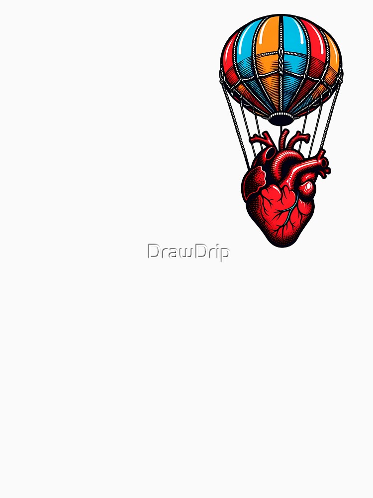 Flying Heart - Anatomical Hot Air Balloon Design by DrawDrip