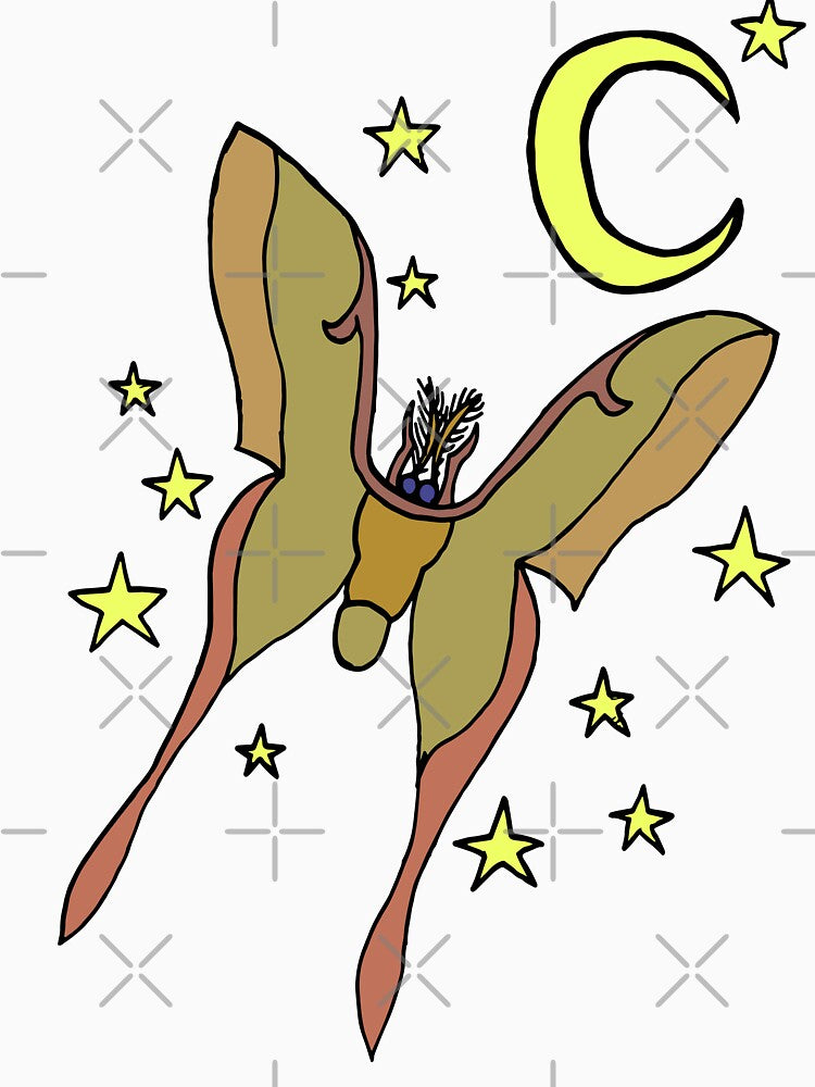 Pretty Butterfly / Chinese Moon Moth (Actias Ningpoana) Flying At Night (No Text) by Graograman