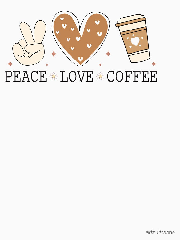 Peace Love Coffee – Boho Caffeine Lover by artcultreone