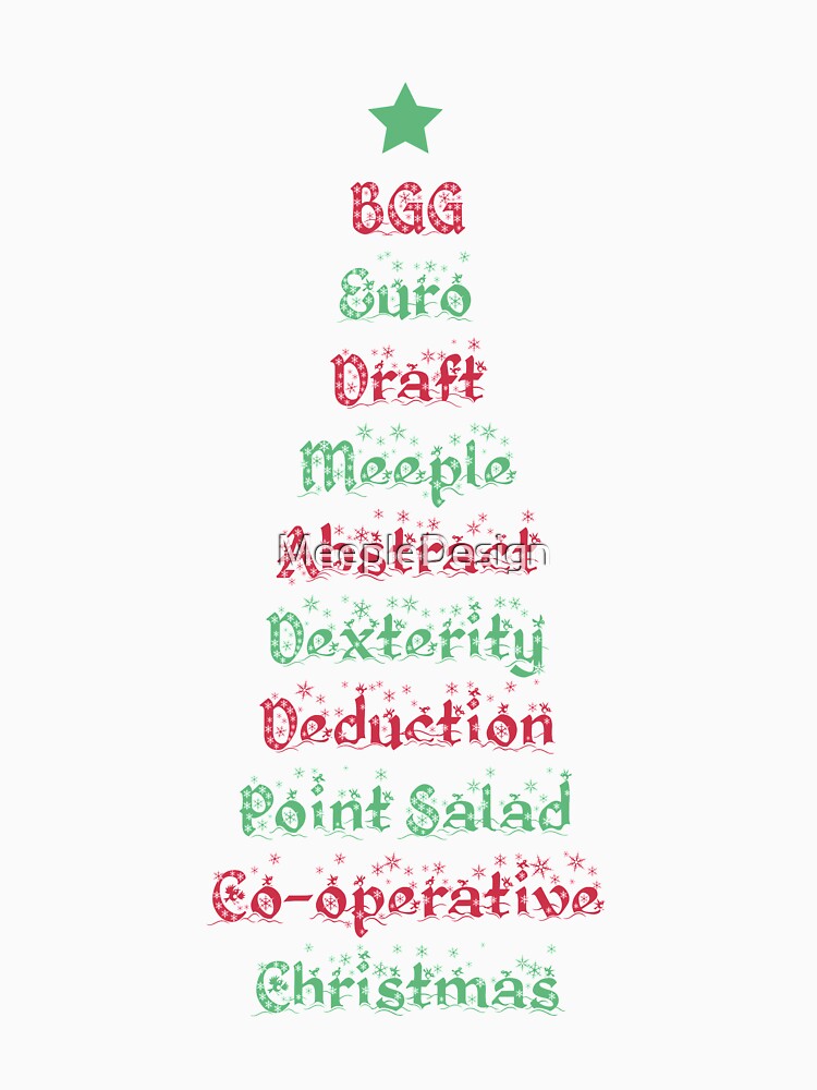 Board Game Category Christmas Tree - Board Games Design - Gaming Art by MeepleDesign