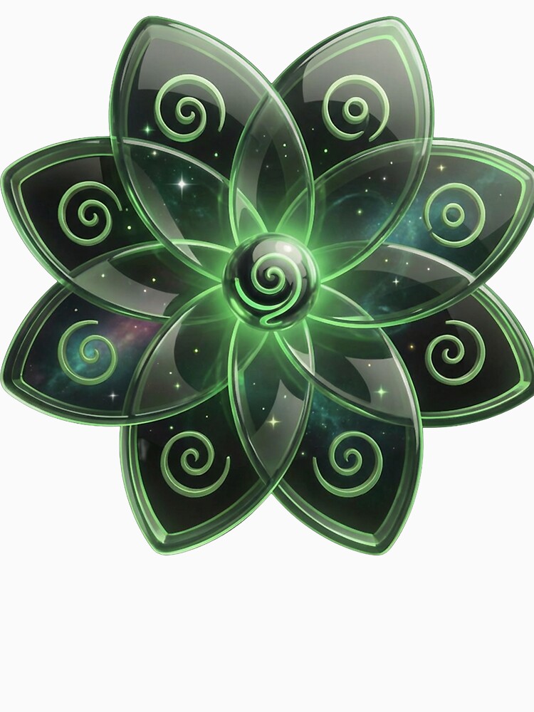 Emerald Crystal Lotus Healing Energy Mandala by SynergyArtist
