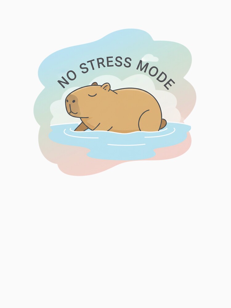 Capybara No Stress Mode Shirt - Chill Vibes Relaxing Animal Lover Gift by KeyLogin