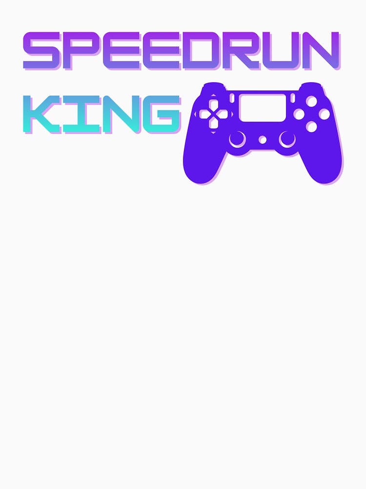 Speedrun King Neon Controller – Retro Gamer Speedrunning Design by PHRASEandSTYLE