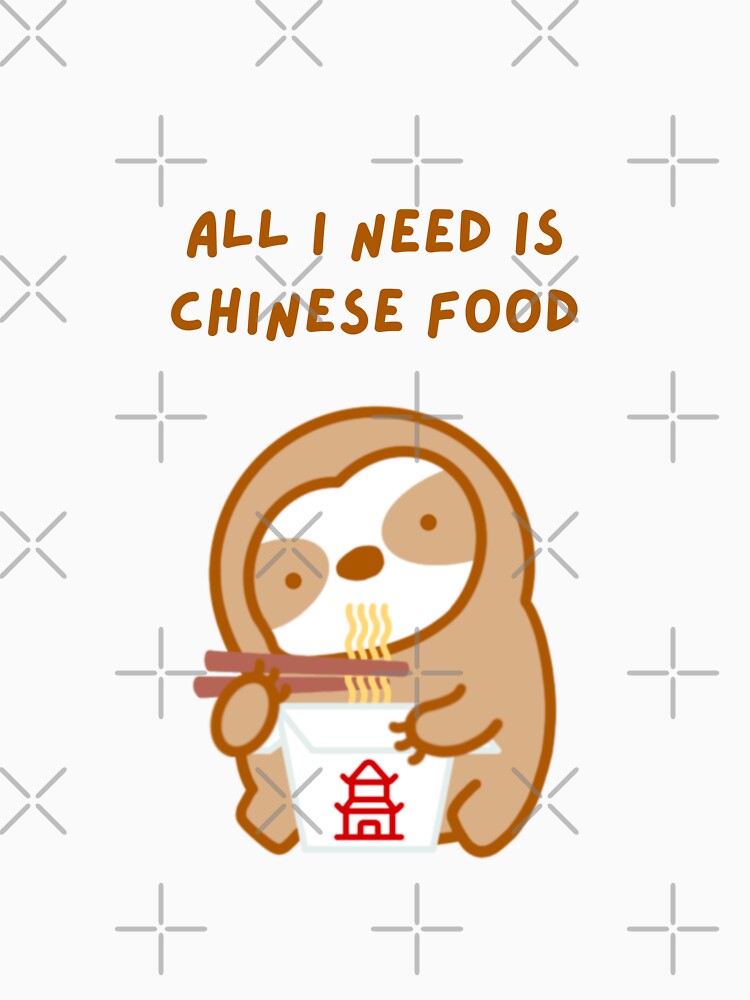 Chinese Food Lover Takeout Sloth by theslothinme