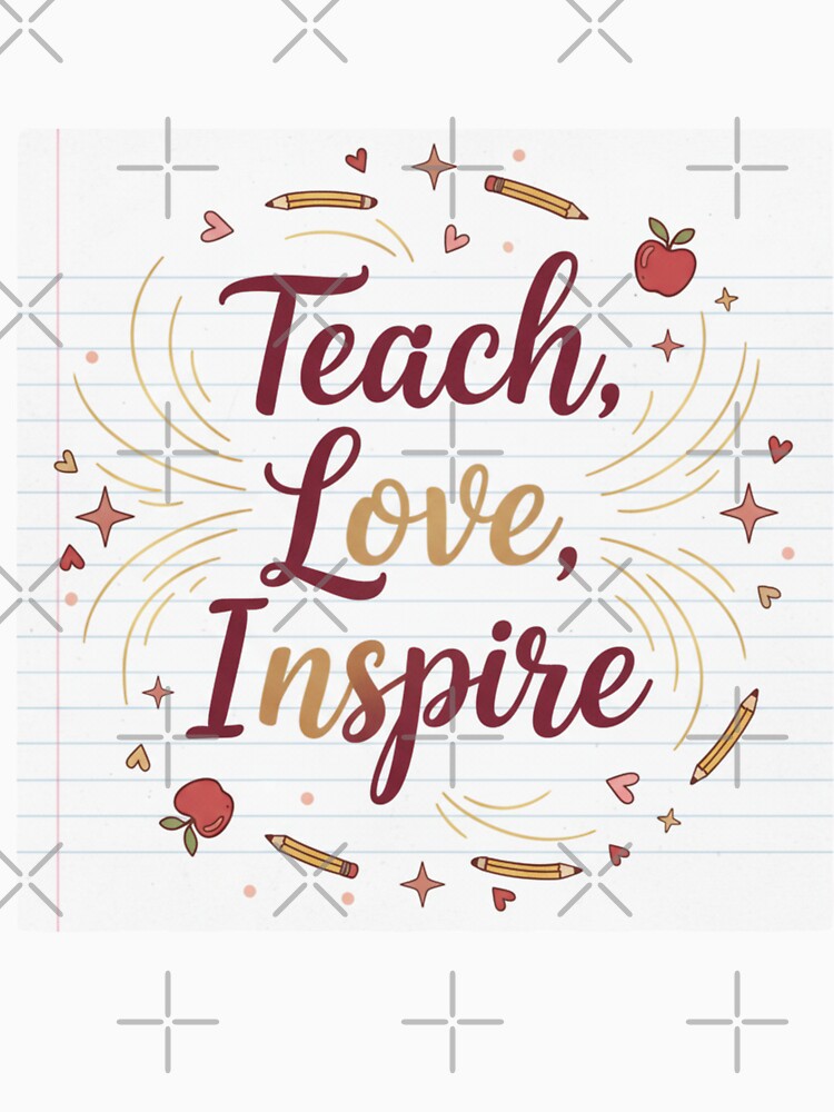 Teach Love Inspire | Teacher Quote Art | Classroom Decor by TrackinDaTrends