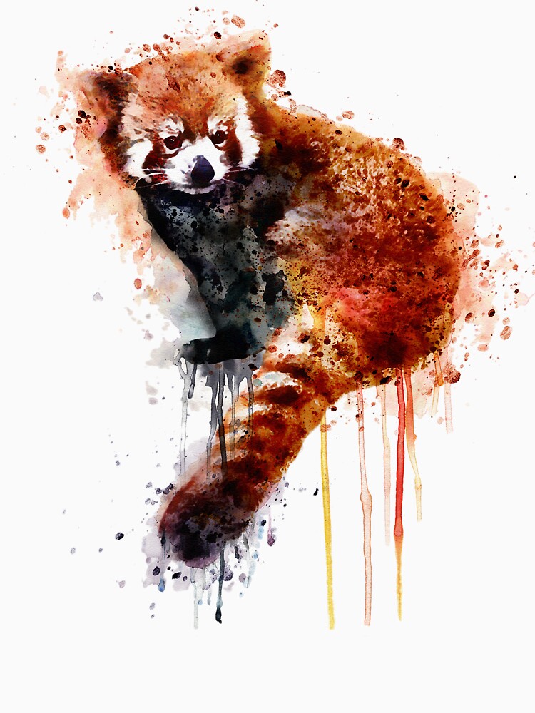 Adorable Red Panda Watercolor by caracatita75