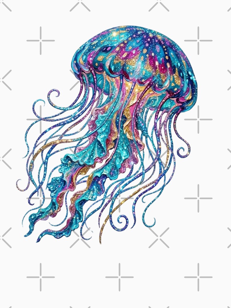 Glitter Jellyfish Oil Painting – Ocean Fantasy by SOUFIANE1991