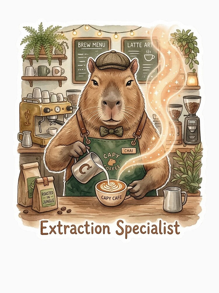Extraction Specialist - Lofi Barista Capybara by HiruK