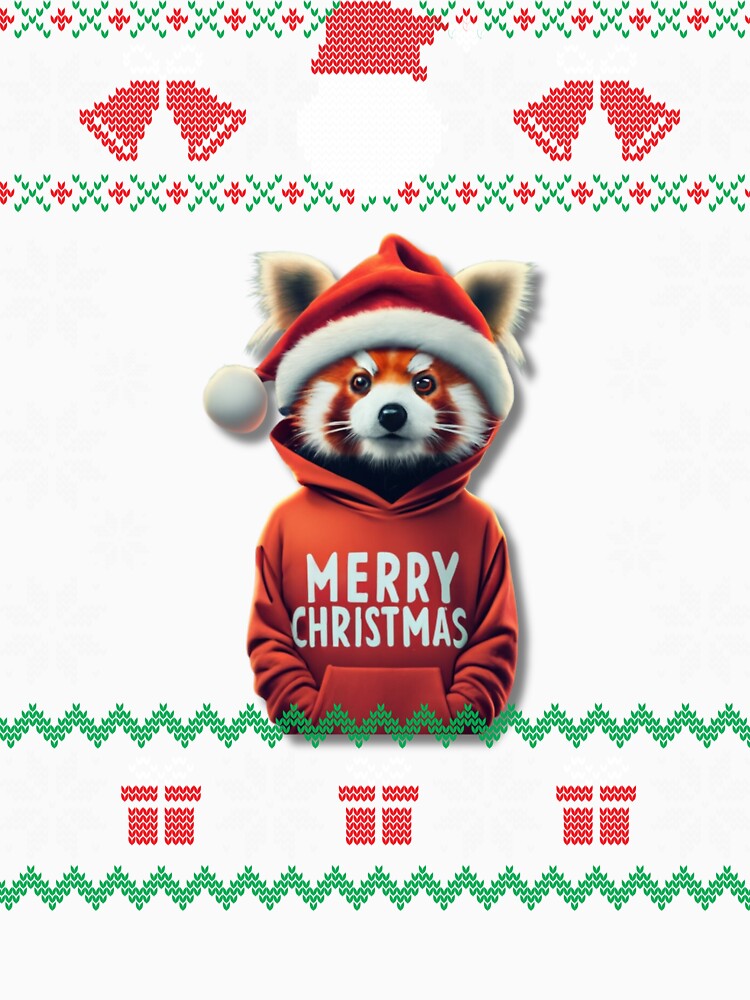 Red Panda Christmas Ugly Design Merry Xmas by EmiAndMike