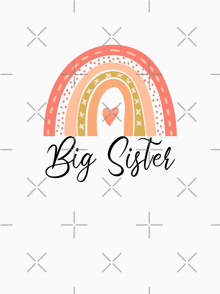 Big Sister Boho Rainbow, Promoted To Big Sister, Pregnancy Announcement by CreativaArt-