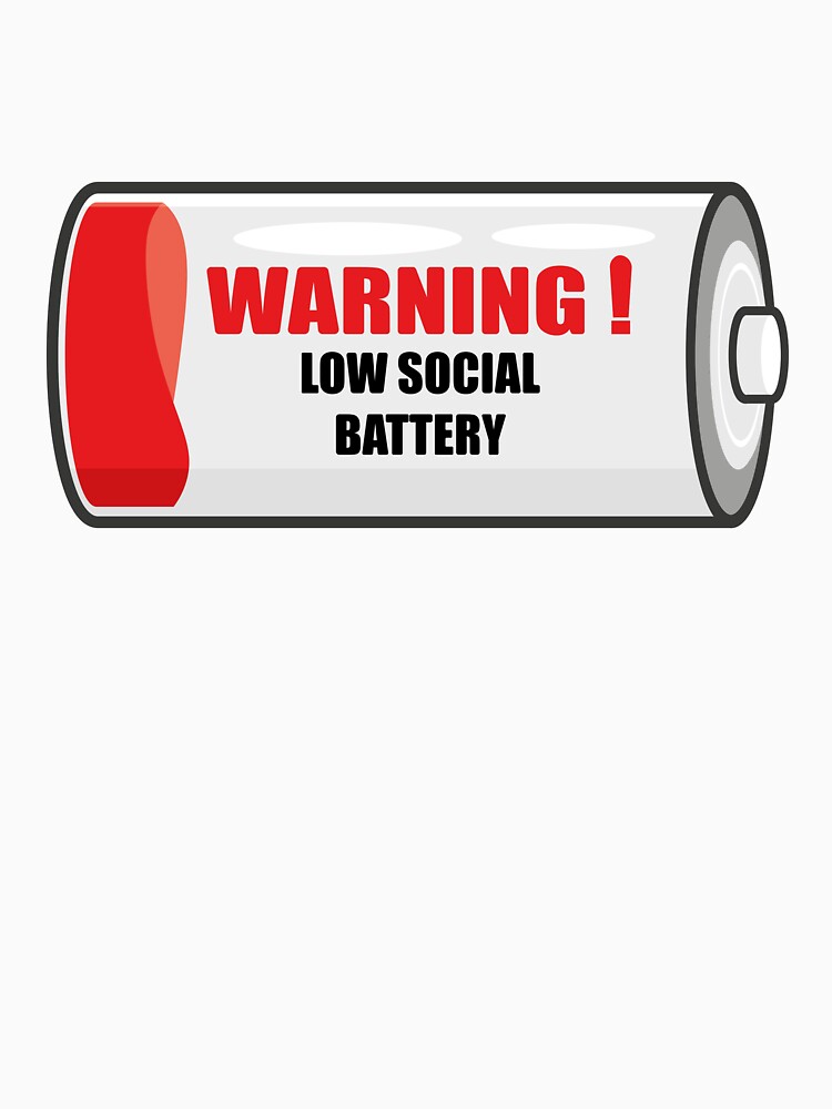 Warning low social battery by Art-of-Rory