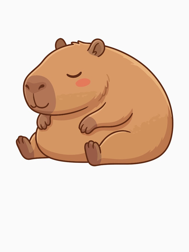 Zen Master Sleepy Capybara Meditating by Petzzz