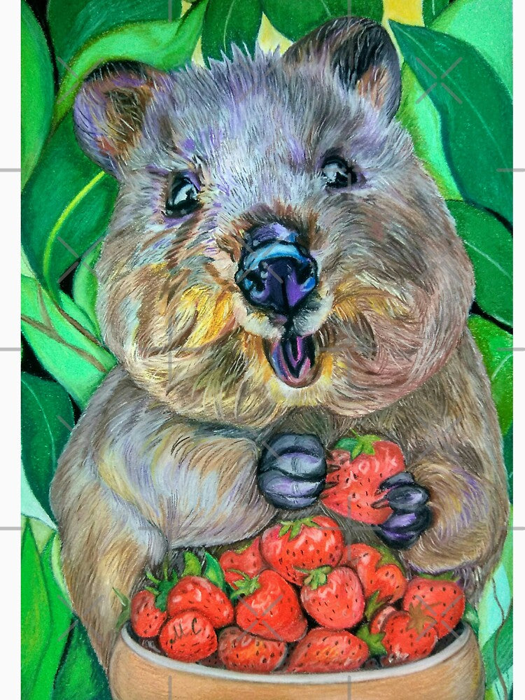 Quokka with Strawberries by MariaSibireva
