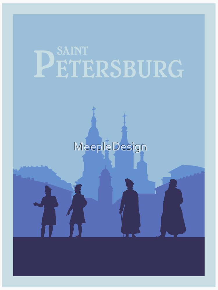 Saint Petersburg - Board Games - Minimalist Travel Poster Style - Board Game Art by MeepleDesign