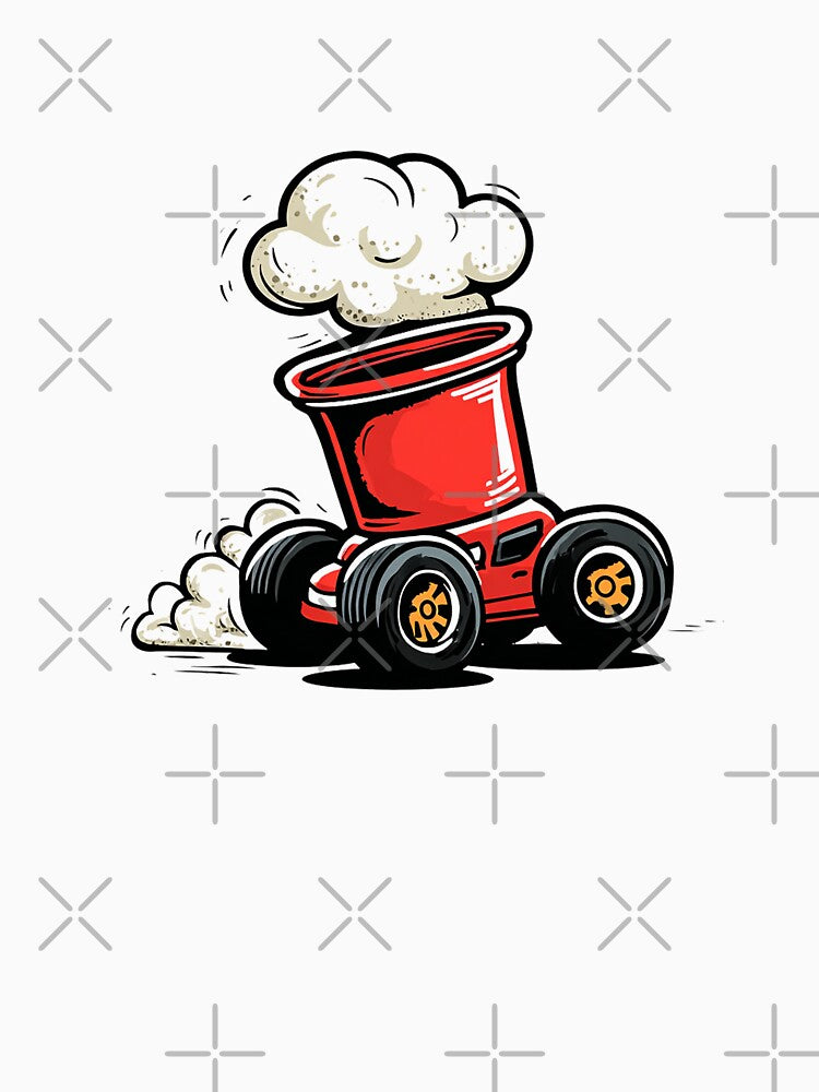 Ramen Drift Car – Spicy Cup Noodle Racer Cartoon Design by Alphakenon