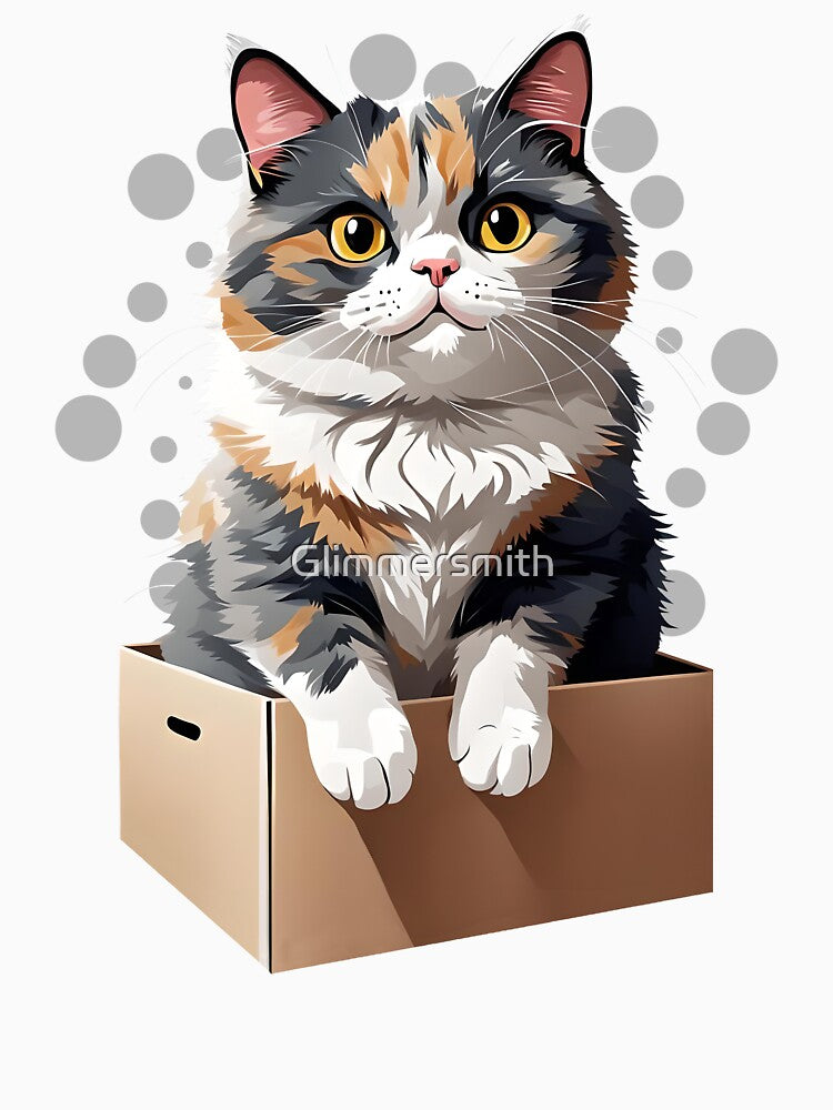 Chonk Boi Cat Sitting In A Box by Glimmersmith