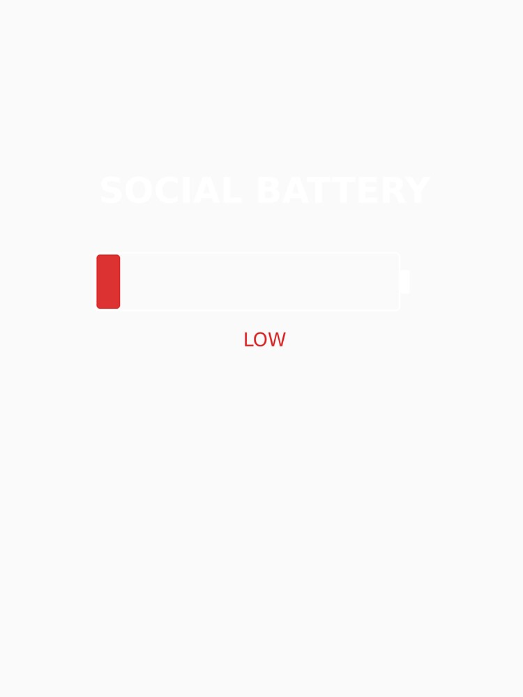 Social Battery Low Shirt | Introvert Tee | Funny Antisocial Gift | Social Anxiety Humor | Homebody by LithsMisc