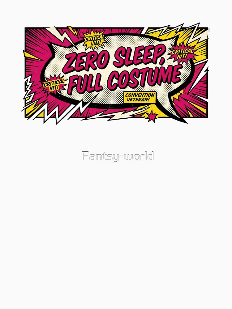 Zero Sleep Full Costume Retro Comic Convention Shirt by Fantsy-world