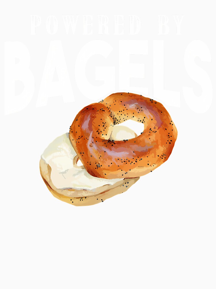 Funny Bagel Lover Gifts - Powered By Bagels Gift by wilbert-aguirre