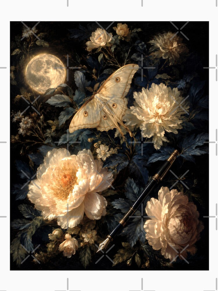 Moth Moon Fountain Pen Romantic Night by scicilysimonee