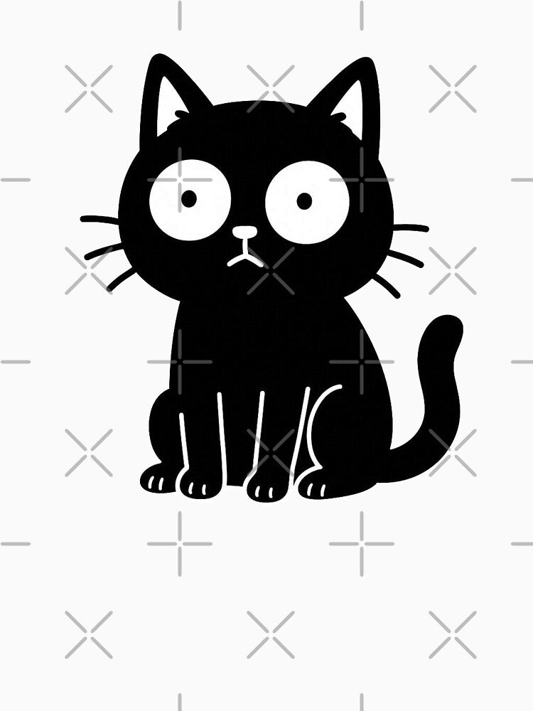 No Thoughts Head Empty – Cute Black Cat Staring by Ndart17