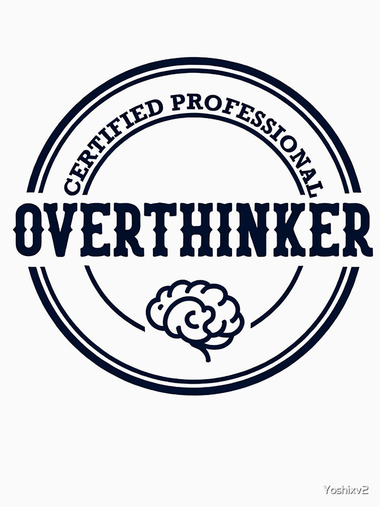 Certified Professional Overthinker Funny Retro Office Stamp by Yoshixv2